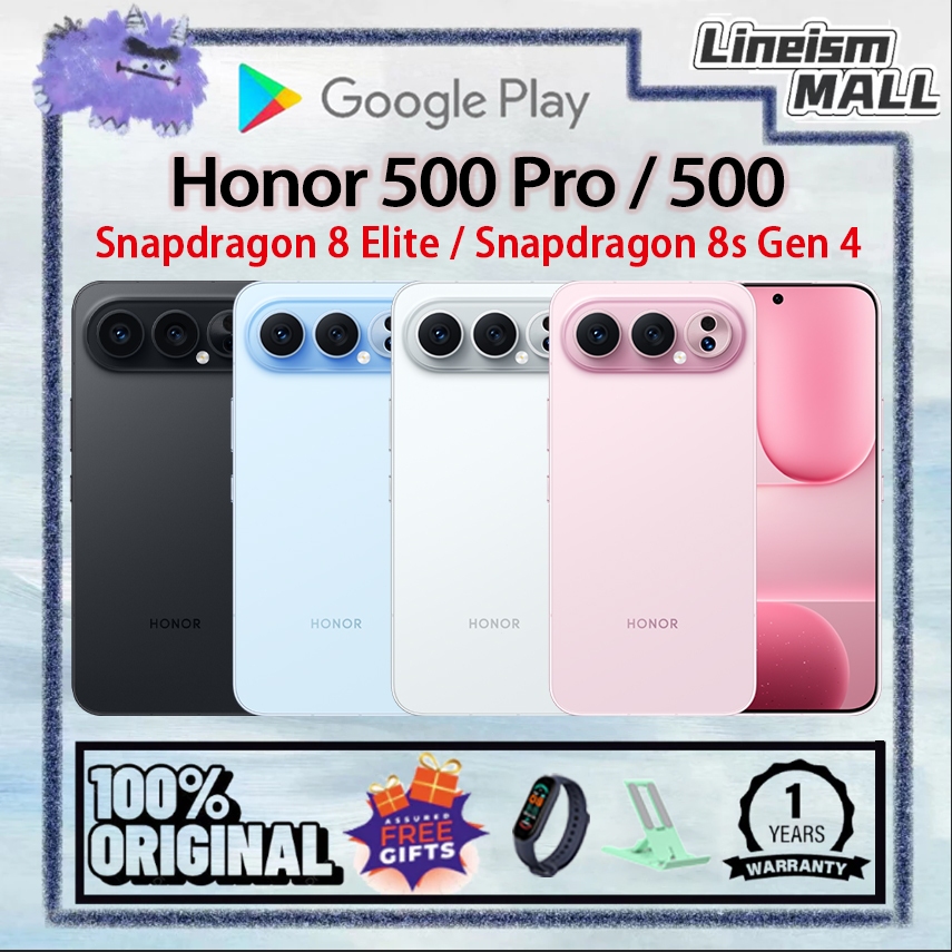 Honor 500 Pro Snapdragon 8 Elite Honor 500 Snapdragon 8s Gen 4 6.55inch 8000mAh 80W Fast Charging