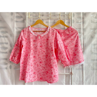 Wacoal WN9E30 ชุดแขนยาว3ส่วน +กางเกงขาสั้น คอบัว เนื้อผ้าบาง…