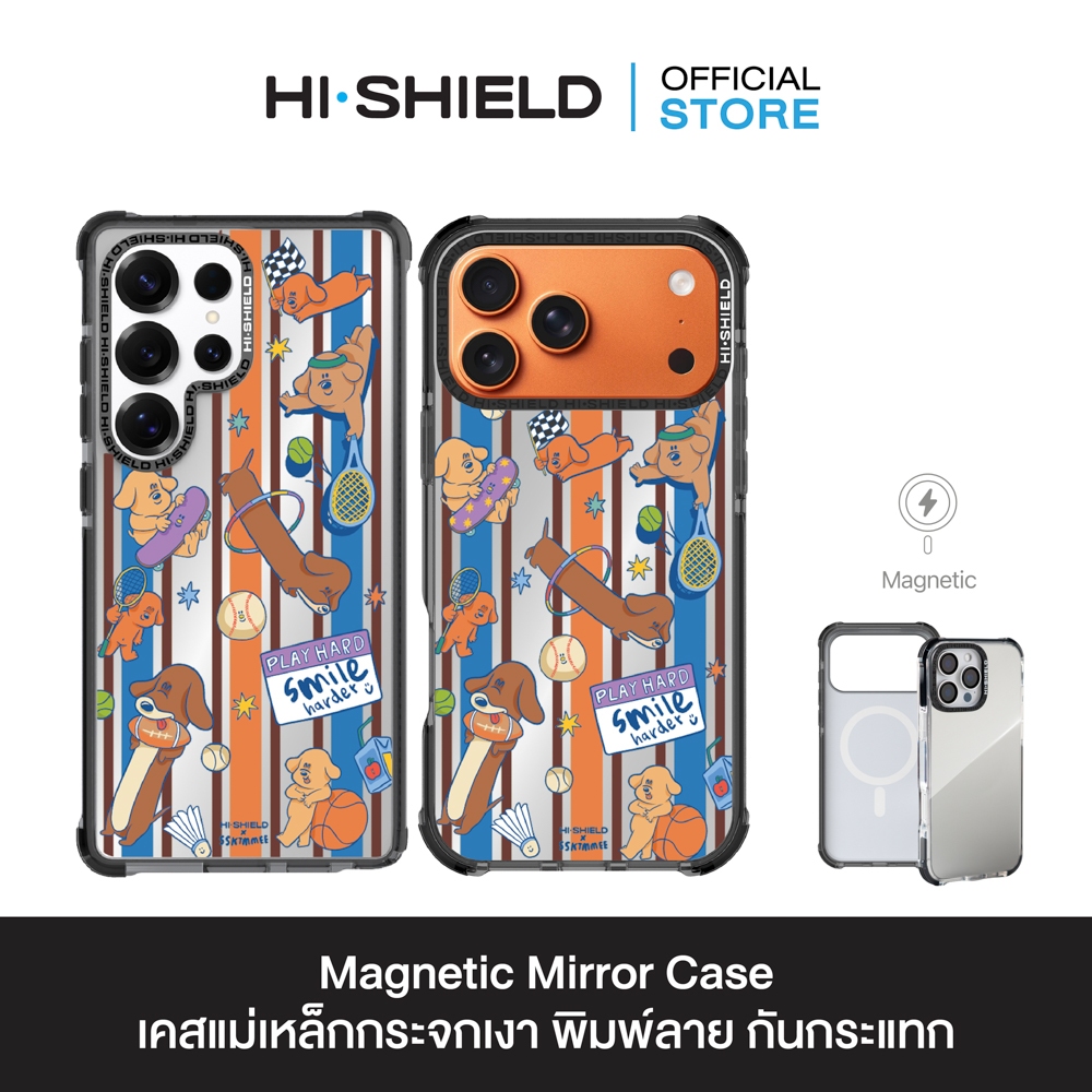 HI-SHIELD Magnetic Mirror Case รุ่น SSKTMMEE S198 - เคสแม่เหล็กกระจกเงากันกระแทก [iPhone15/16/17/S25