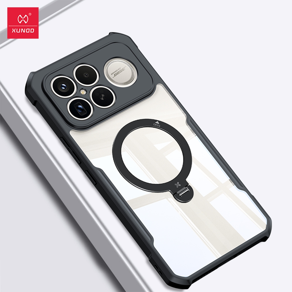 Xundd เคส ใช้สำหรับ Redmi K90 Pro Max Poco F8 Pro Case Poco F8 Ultra เคสโทรศัพท์แบบแม่เหล็กมีขาตั้ง 360 องศา ปรับหมุนได