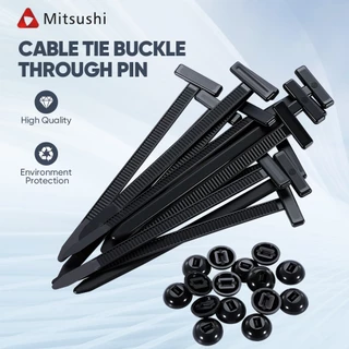 Mitsushi เคเบิ้ลไทร์รถยนต์ทนต่อรังสียูวี 5×90 มม. 20/30/40 ชิ้น เคเบิลไทด์ไนลอน ไนล่อนซิปผูกมอเตอร์ยาม/บังโคลน