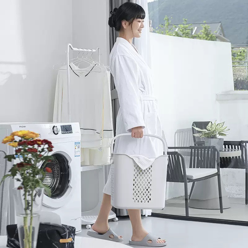 (รุ่น 2) ตะกร้าอเนกประสงค์ *Brand KANA* ตะกร้าสามชั้น ใส่ผ้า แบบล้อเลื่อน ในห้องน้ำ *พร้อมส่งจากไทย* ราคา ถูกที่สุด ดีลบีเคเค แกลเลอรีภาพที่ 7
