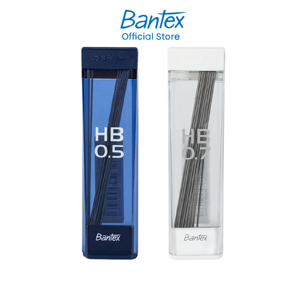 Bantex ไส้ดินสอกด ไส้ดินสอ HB 0.5/0.7 mm เส้นคมชัด ทนทาน ไม่หักง่าย 20แท่งต่อชิ้น Pencil lead
