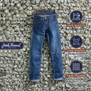 Jack Russel - Men Jeans กางเกงยีนส์ผู้ชายทรงกระบอกเล็ก - Klassik J-1128/BL Slim Fit Blue