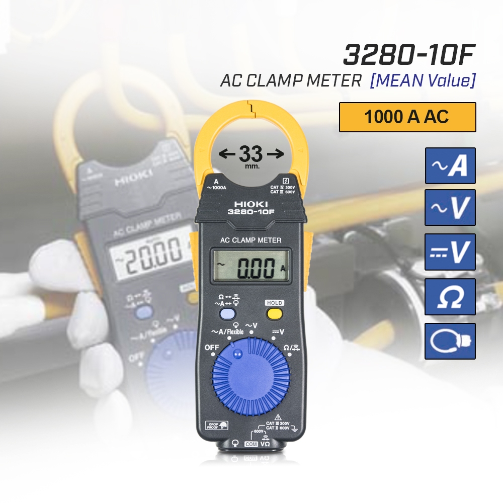 HIOKI รุ่น 3280-10F แคลมป์มิเตอร์ AC1000A (Clamp Meters - MEAN Value)