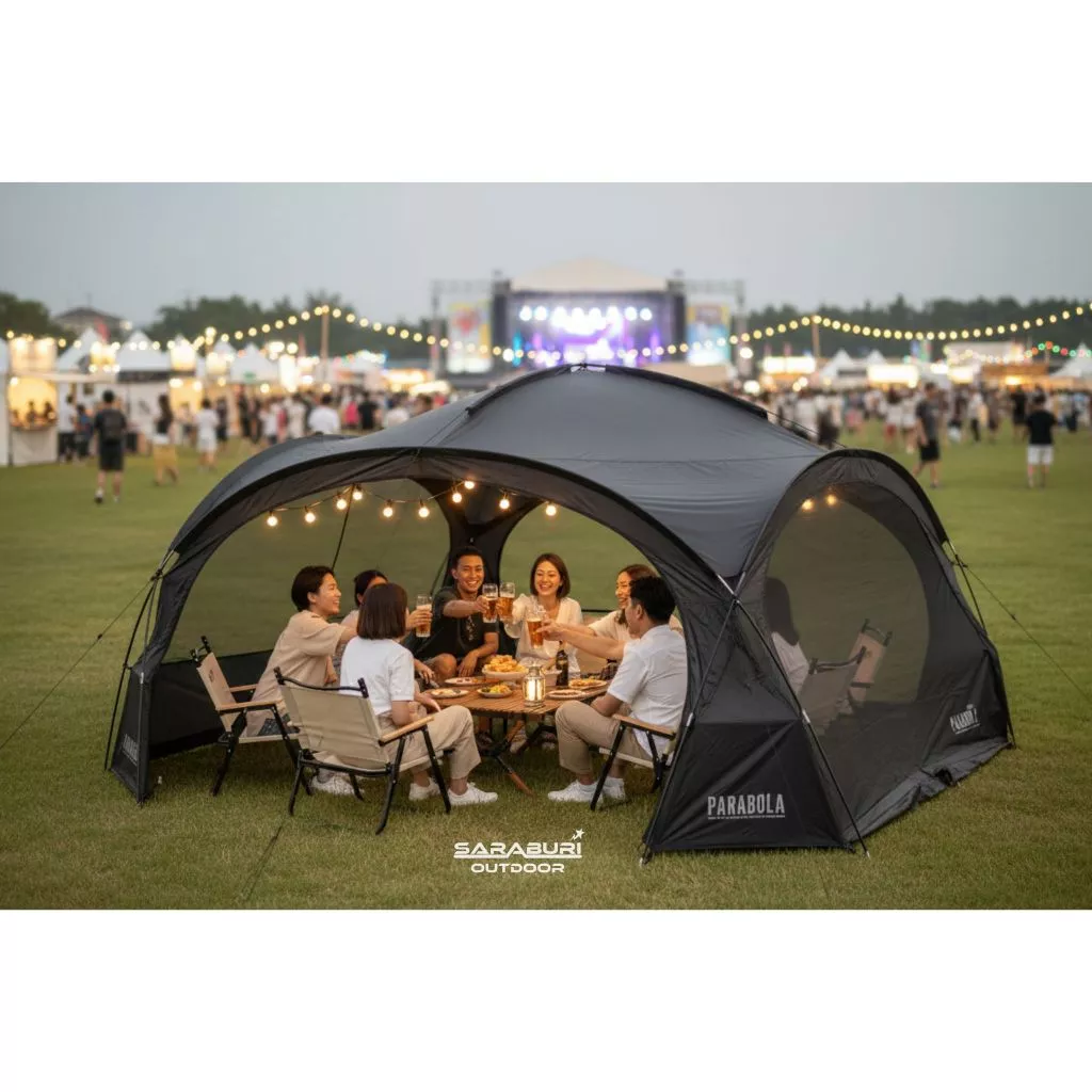 K2 PARABOLA DOME TARP ทาร์ปโดม กันแดด UPF50+ กันฝน ผ้ากันน้ำ 10,000 มม. แข็งแรงทนทาน สำหรับแคมป์ปิ้ง thumbnail 10