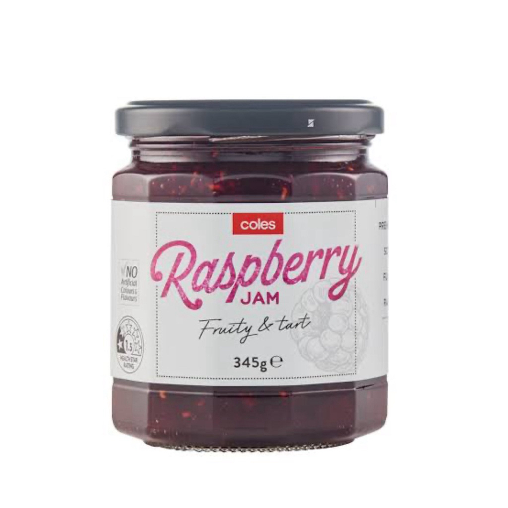 [ส่งด่วน] Coles Premium Apricot Jam/Coles Premium Raspberry Jam 345g แยมทาขนมปัง