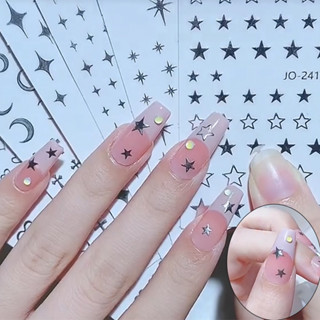 Nawoelite ตกแต่ง สติ๊กเกอร์  จิวติดเล็บ สติ๊กเกอร์ติดเล็บสีเ…