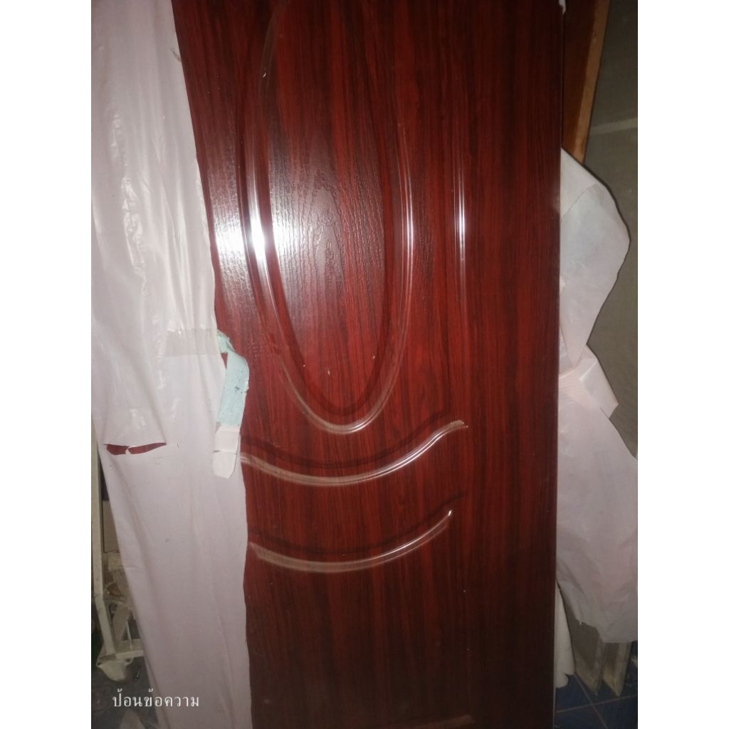 ประตู polywood  UPVC กันแดดกันน้ำขนาด90×200 หน้ามัน มีวงกบ upvcแชมป์