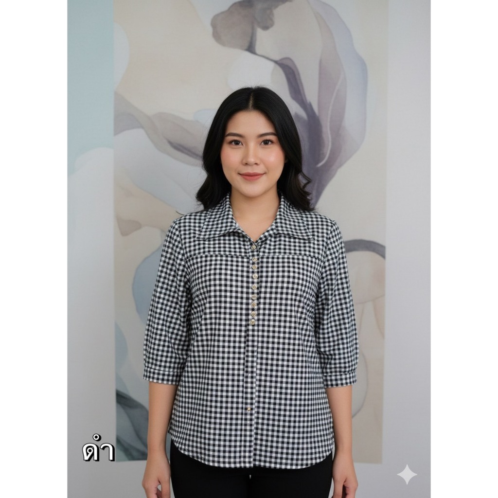 No.1เสื้อยืดเกาหลี ฟรีไฃส์32''-44''เสื้อคอปก กระดุมหลอกผ้าพิมพ์ลายดอก เนื้อผ้าใส่สบาย งานเย็บอย่างดี