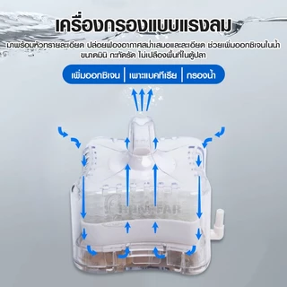 กรองตู้ปลา Bonetarเติมออกซิเจน ฟองอากาศแรง กรองน้ำใส ขนาดS/Mสำหรับตู้ปลาเล็กกลาง กรองของเสียดีเยี่ยม