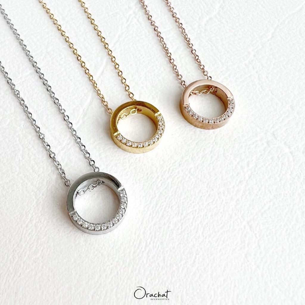 Orachat | Tiffanii 14k necklace. (สร้อยคอตัวเรือนสแตนเลส)