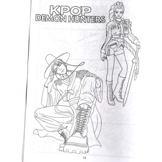 changkid สมุดภาพระบายสี K-Pop Demon Hunters ไอดอลนักล่าปีศาจ สุดเท่ ระบายเพลิน ฟรีสติกเกอร์