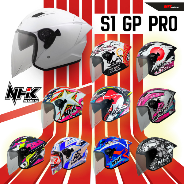 หมวกกันน็อค NHK OpenFace รุ่น S1 GP PRO มอเตอร์ไซค์ Motorcycle
