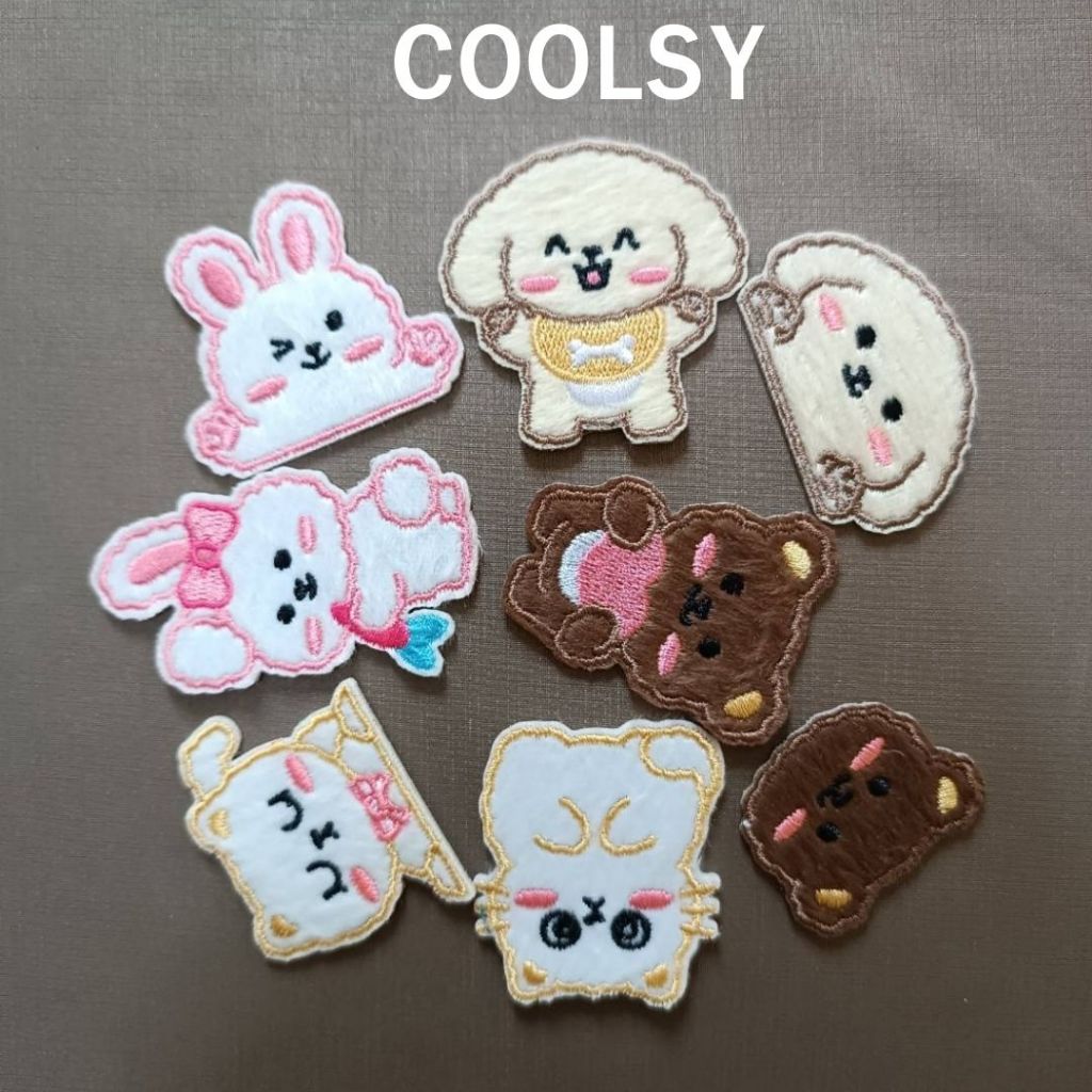 ⭐️สติกเกอร์ติดเสื้อ ติดกระเป๋า ลายน่ารัก มีให้เลือก 8 ลาย  หมี กระต่าย แมว สดใส โดนใจ DIY⭐️