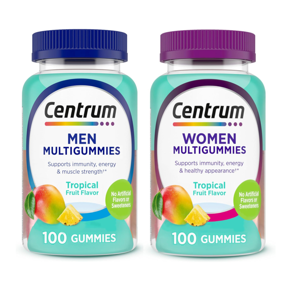 Centrum Men, Women MultiGummies 100 กัมมี่ วิตามิน รสผลไม้ แบบกัมมี่
