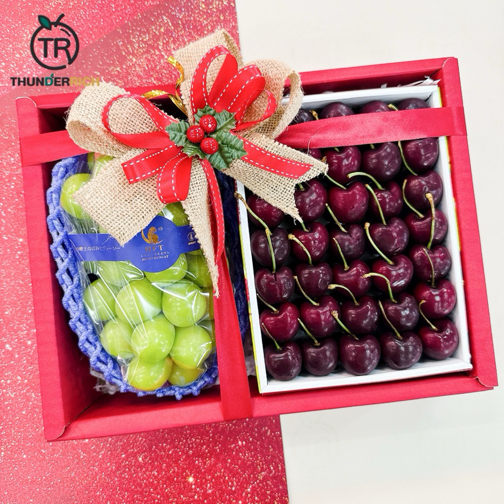 ส่งฟรี Gift Box เซ็ตผลไม้คู่กล่องแดง