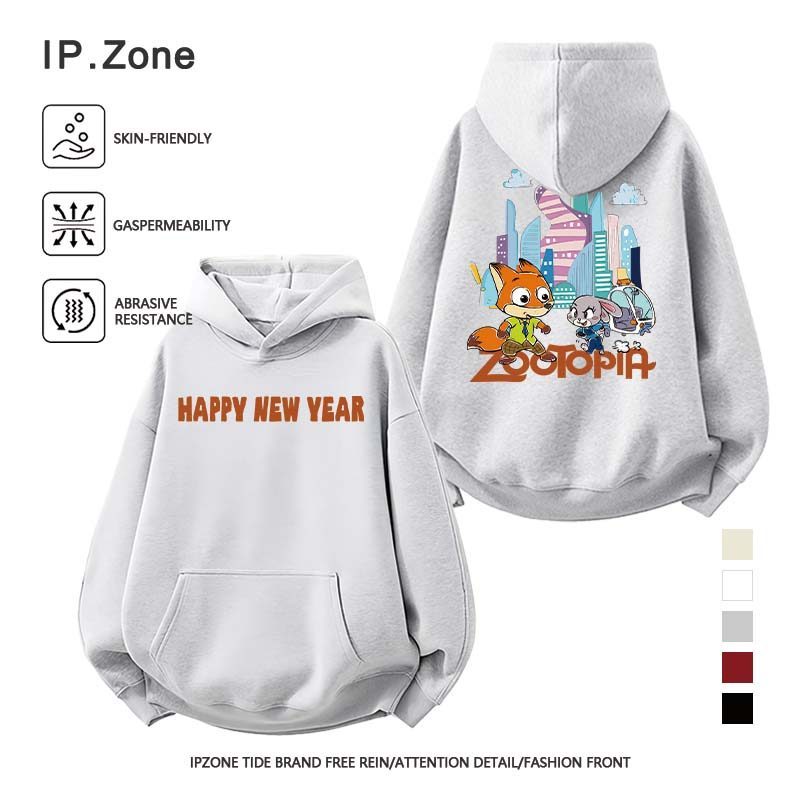 เสื้อฮู้ด ซูโรเปีย 2《Zootopia 2》Judy Nick เหมาะกับอากาศหนาว ใส่ได้ทั้งชายและหญิง แฟชั่นสไตล์สตรีท (พร้อมส่ง)