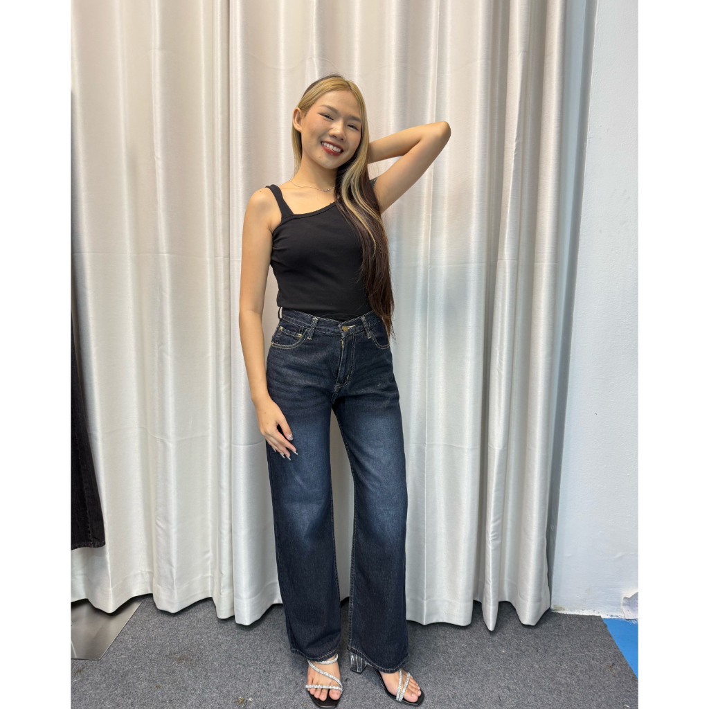 Lda - ยีนส์ขากระบอกกลางผ้านิ่ม รุ่น Basic Jeans - รูปที่ 3