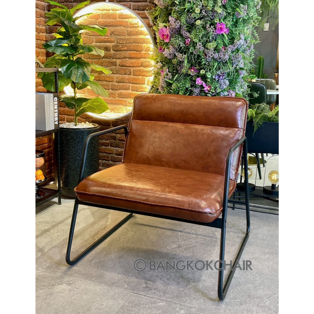 เลานจ์แชร์ Lounge Chair หนังPU ตัวใหญ่พิเศษ สไตล์ลอฟ เก้าอี้ร้านเหล้า BANGKOKCHAOR รุ่น CPU-400
