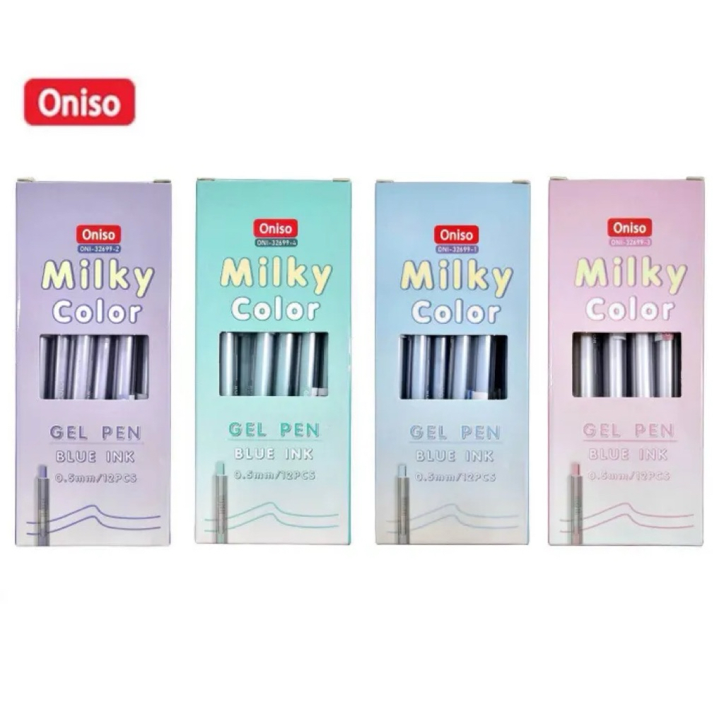 ปากกาเจล Oniso รุ่น Milky ONI-32699 แบบกด ขนาเส้น0.5mm