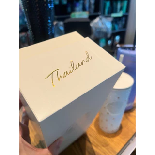 พร้อมส่งด่วนไว พรีเมี่ยมแก้วเพชรสแตนเลสคริสตรัลขาวทองสตาบัตกล่องพร้อมถุง แก้วเก็บความเย็นคริสมาส ของขวัญคริสมาส