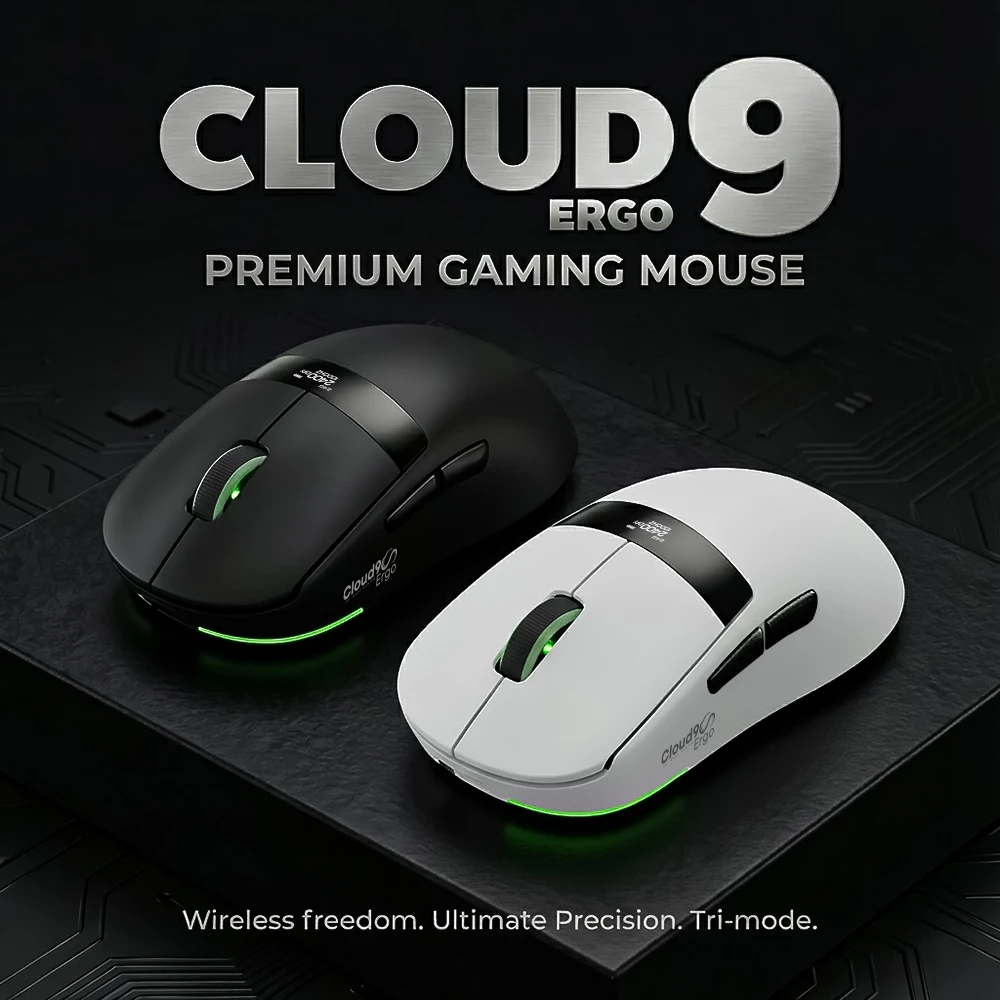 [ส่งฟรี] Neolution E-Sport Cloud9 Ergo เมาส์ไร้สาย Tri-Mode มีซอฟแวร์ Macro DPI 12000 รับประกัน 2 ปี