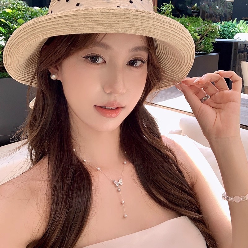 COD-ในไทย💖สร้อยคอผีเสื้อ จี้ประดับมุก หรูหราแสงสไตล์เกาหลี เครื่องประดับแฟชั่น สําหรับผู้หญิง-Krismile.th - รูปที่ 6