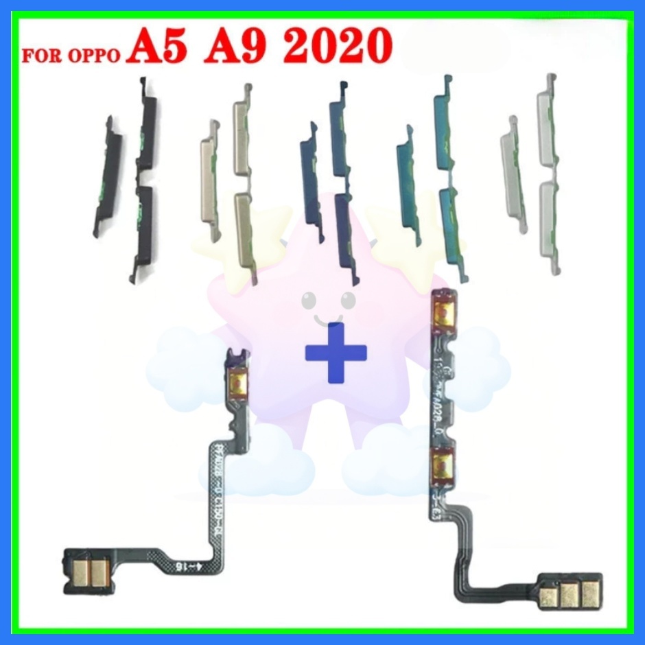สําหรับ oppo A5 2020 A9 2020  เปิดปุ่มปิด flex volume Up Down ปุ่ม flex สายริบบิ้น