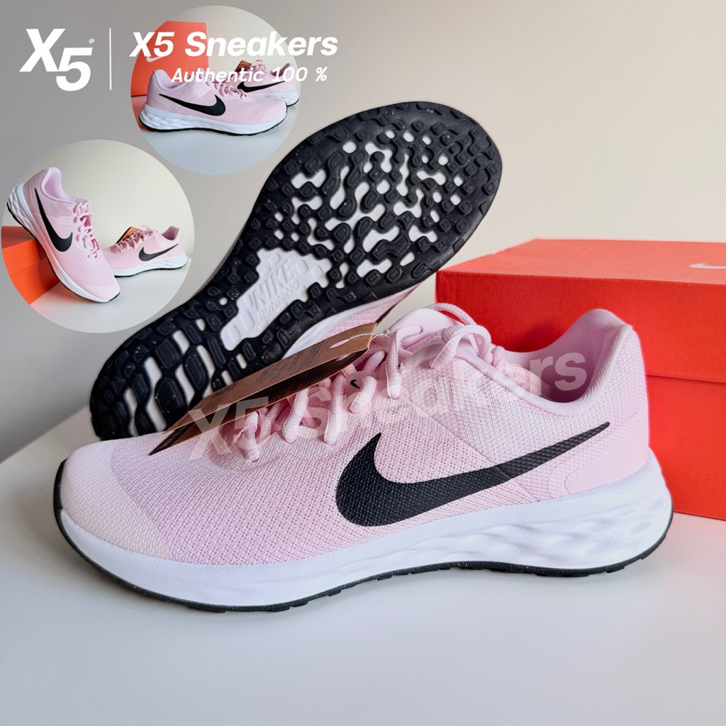 NIKE ของแท้ 100% Revolution 6 NN สีชมพู