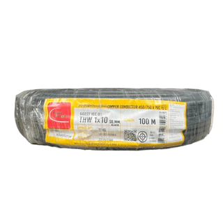 (แบ่งตัดขาย) Thai Union สายไฟ THW (IEC01) ขนาด 1x10 sq.mm. สายไฟทองแดง แกนเดี่ยว ไทยยูเนี่ยน สายไฟเดียว มีมอก.
