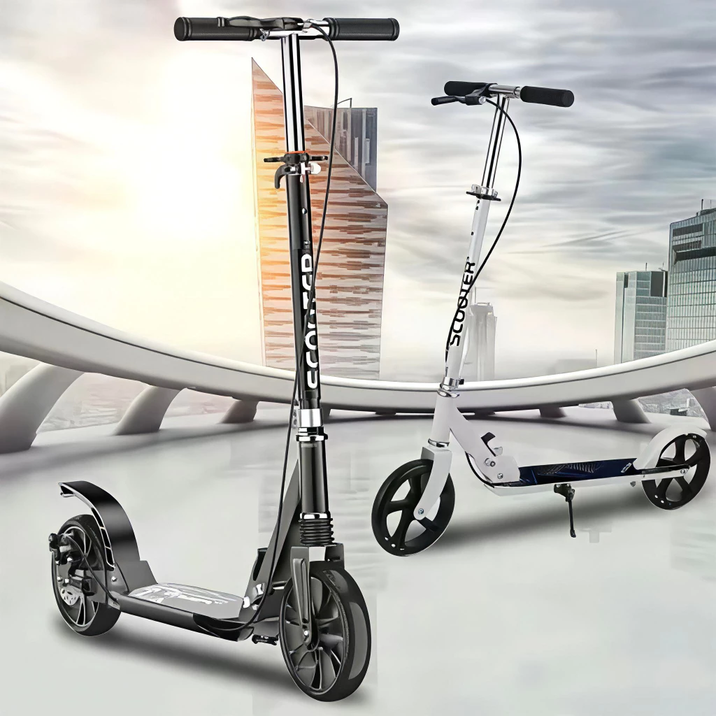สกู๊ตเตอร์ สกูตเตอร์เด็ก มีเบรคมือ Scooter 150KGพับเก็บได้ เหมาะสำหรับเด็กโตและผู้ใหญ่