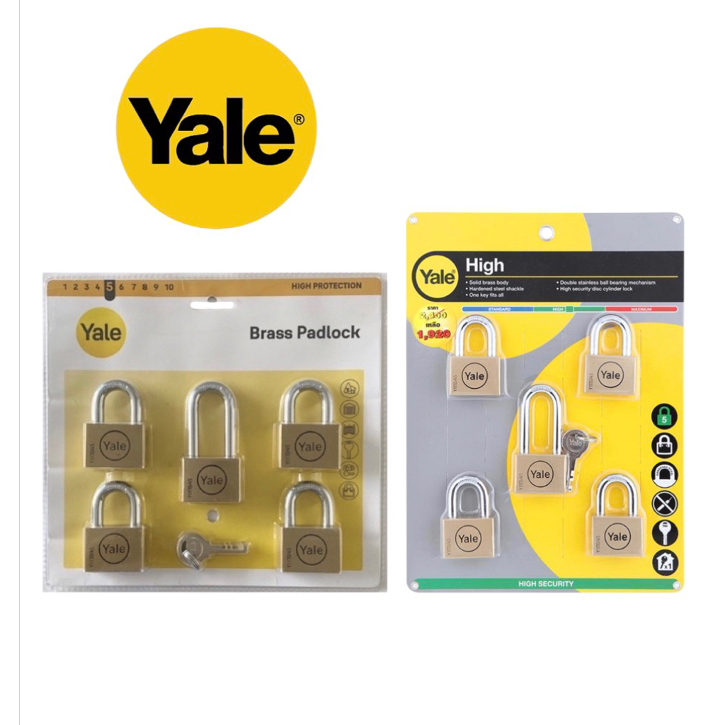 กุญแจYALE คีย์อะไล้ท์ (ขนาด45มิล 5ตัวชุด) ระบบลูกปืน