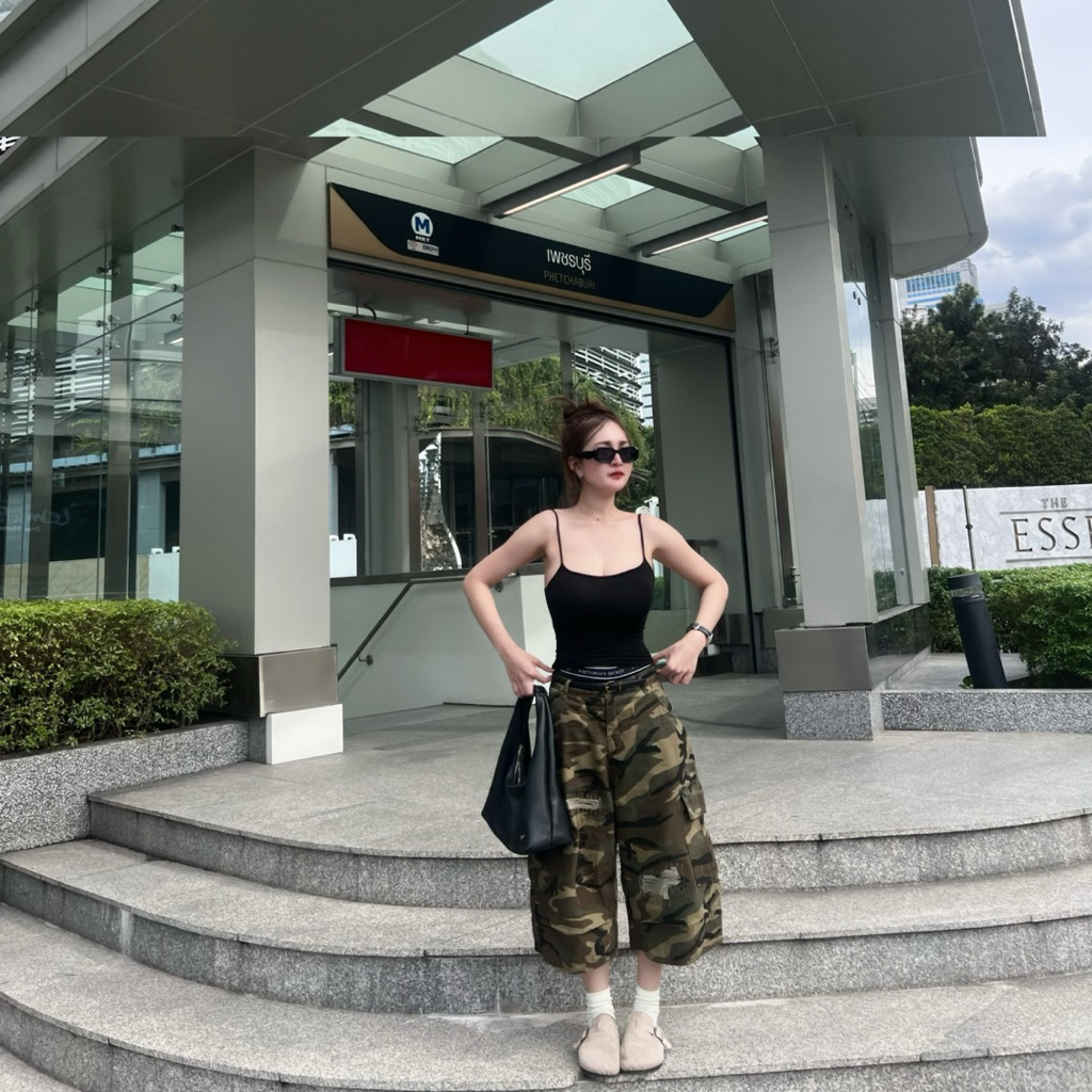 กางเกงลายพรางทหาร แต่งขาดสไตล์เท่