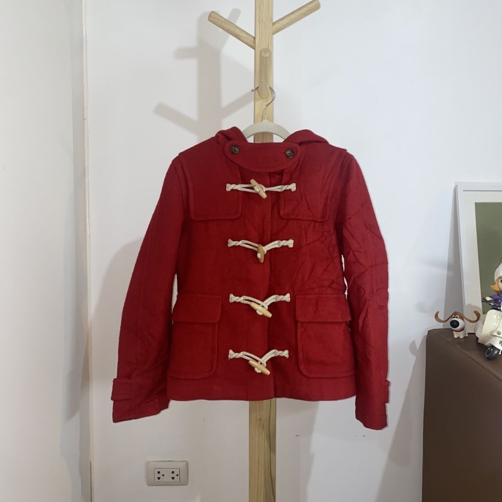 ✨ โค้ทแดงทรงดัฟเฟิล (Duffle Coat) สไตล์ญี่ปุ่น ✨