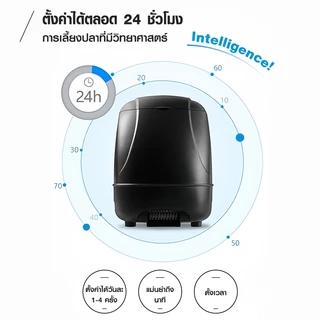 [10ลิตร]เครื่องให้อาหารปลา สำหรับบ่อปลา AC/DC ครื่องให้อาหารปลาอัตโนมัติ KOI autofeeder พร้อมใช้งาน