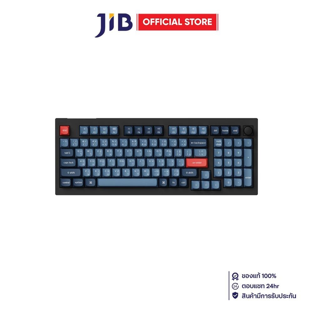 WIRELESS KEYBOARD (คีย์บอร์ดไร้สาย) KEYCHRON V5 MAX - QMK/VIA BANANA SILENT SWITCH RGB EN/TH CARBON 
