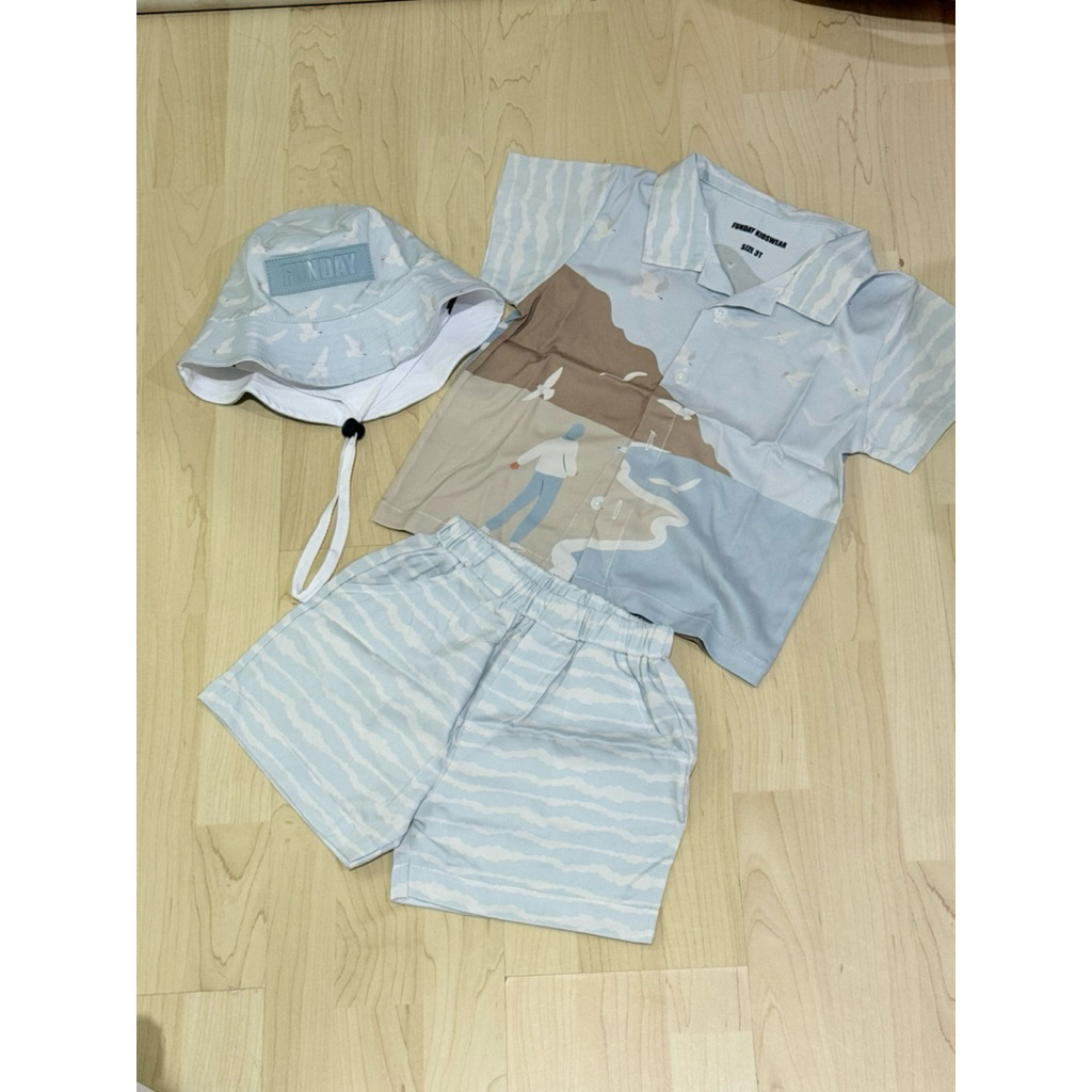 funday ทะเล 3T ชุดเซ็ท พร้อมหมวก