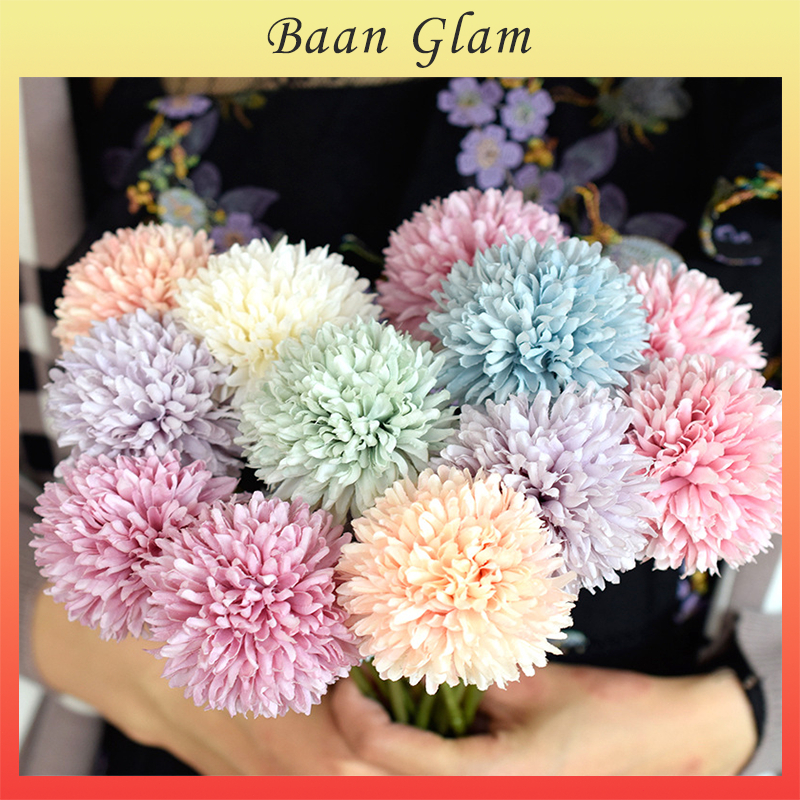 ดอกไม้ปลอมดอกไม้ประดิษฐ์แดนดิไลอันการตกแต่งเฟอร์นิเจอร์ ดอกไม้การตกแต่งงานแต่งงานการตกแต่งเทศกาลพร็อพถ่ายรูป