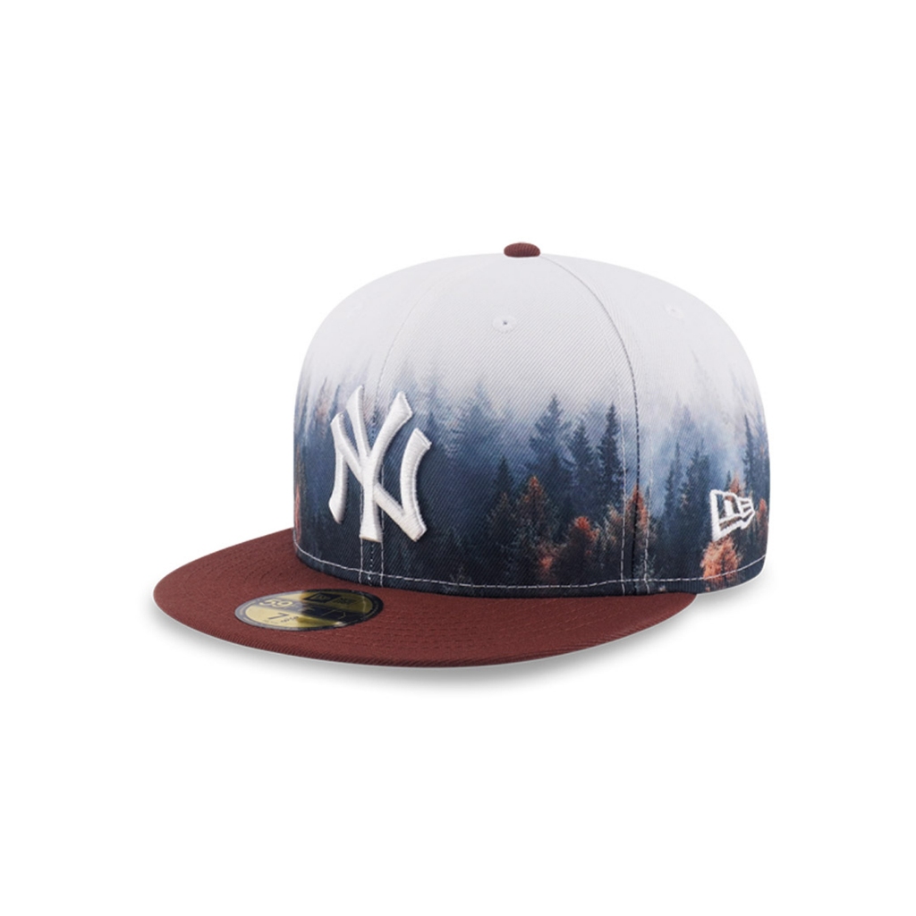 New Era หมวกรุ่น 59Fifty Pack - Forest New York Yankees 2-Tone Deep Auburn Brown Visor All-Over Prin