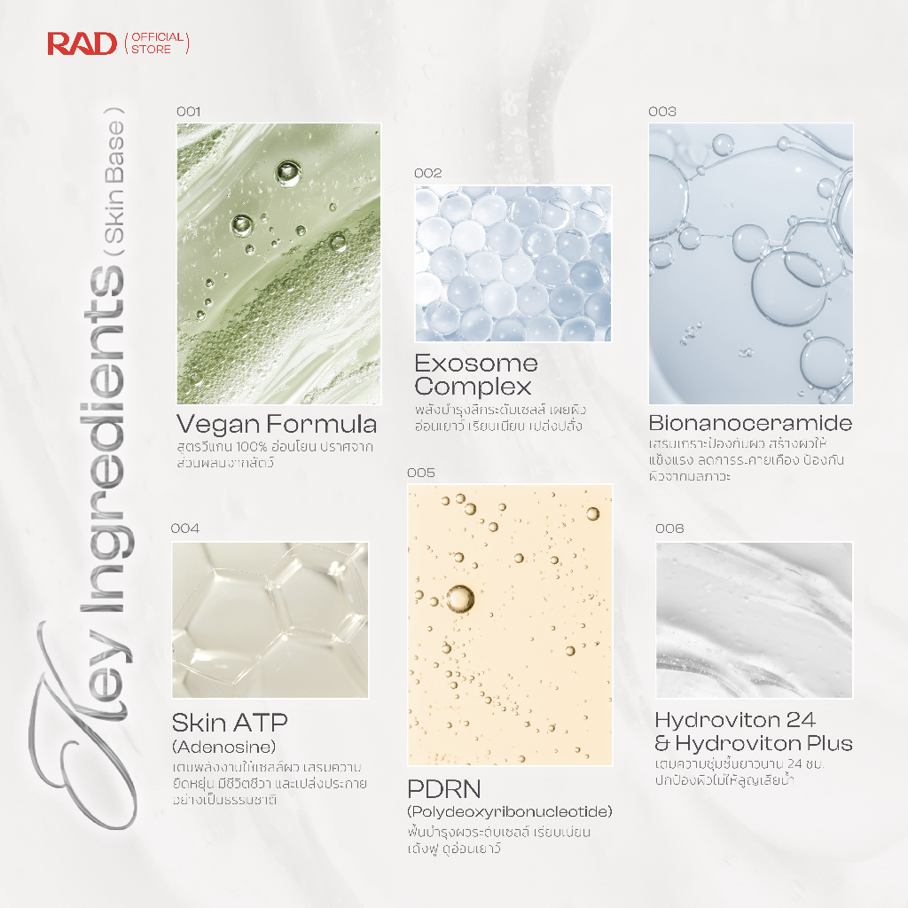 RAD True Radiance Angelic Skin I โทนอัพเบส สกินทิ้นท์ ปรับสีผิวพร้อมบำรุง มีกันแดด ไพร์มเมอร์ All in one skin base รูปที่ 6