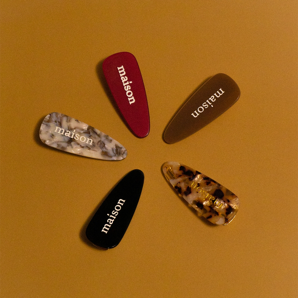 maison KEEPS | Original maison Logo Hair Clip | กิ๊บติดผมราคาต่อชิ้น