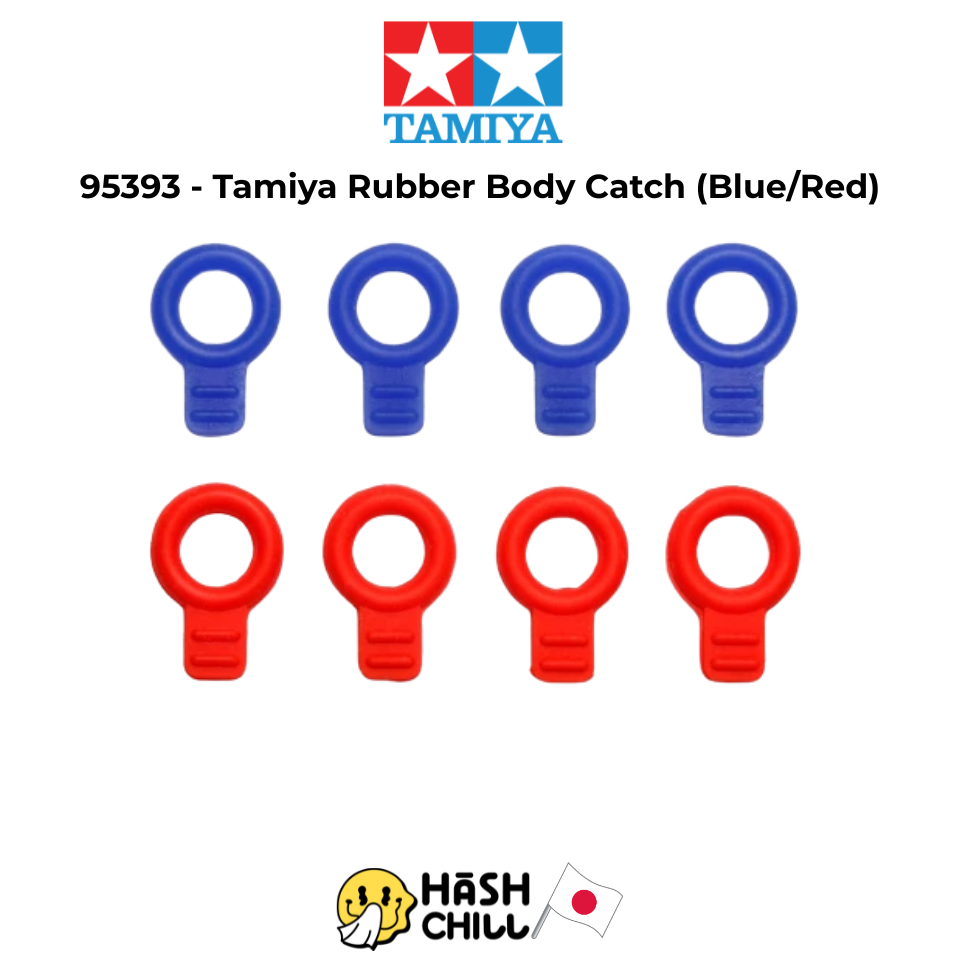 Tamiya 95393 - Tamiya Rubber Body Catch (Blue/Red) บอดี้มินิโฟร์วีลทามิย่า