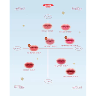 1 แท่ง ลิปไซรัปบาเบล BABEL DELOONA GLOWY SYRUP TINT ลิปกลอสทินต์ทิ้งสเตน (2g.)