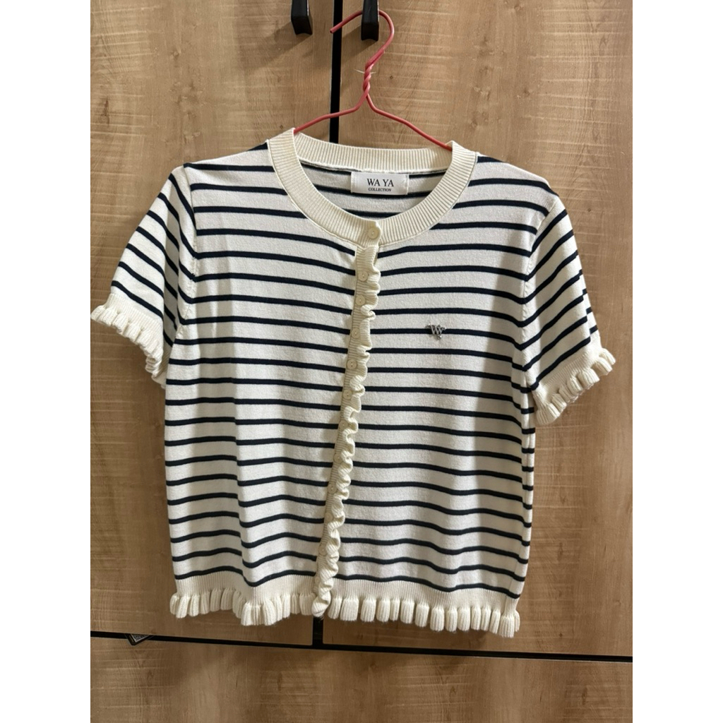 เสื้อไหมพรม ลายริ้ว ป้ายWA YA มือ 2