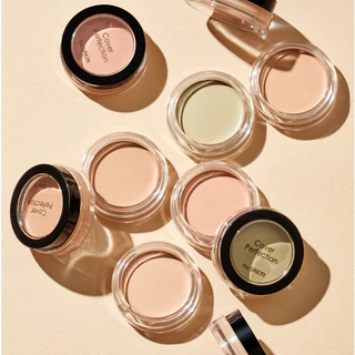 แท้💯ส่งไว🚀 The Saem Cover Perfection Pot Concealer 4g Green / Peach Beige คอนซีลเลอร์ปกปิดรอยคล้ำ ดำ แดง #VV