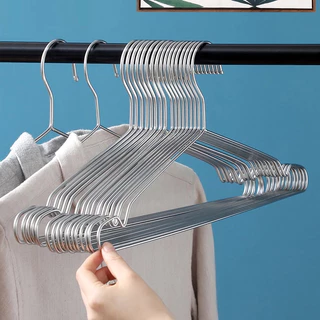 พร้อมส่ง ไม้แขวนเสื้อ ไม้แขวนเสื้อสแตนเลส 304แท้ แพ็ค10ชิ้น แขวนกางเกงเสื้อผ้าขนหนู คุณภาพดีสุดแข็งแรงทนทาน