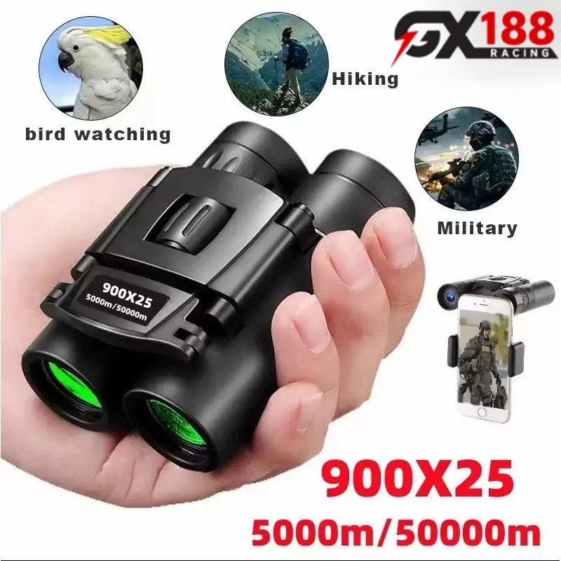 BKA7 HD Binoculars IPX8 กันน้ำ กล้องส่องทางไกล ขนาด1000*30 สีดำ เชื่อมต่อโทรศัพท์ ถ่ายภาพวิดีโอ พับได้ กล้องส่องดูนก