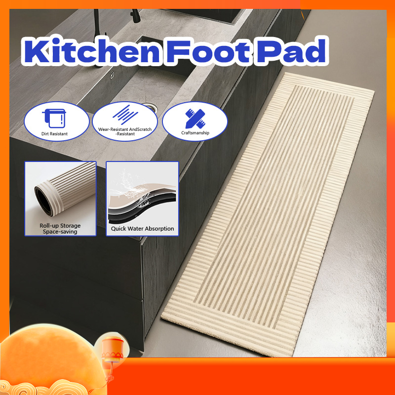 แผ่นกันลื่น แผ่นกันลื่นในครัว 40*120cm 40*60cm ระบายน้ำได้เร็วไม่สะสมน้ำ กันน้ำกันลื่น