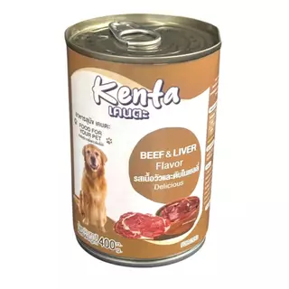 Kenta อาหารเปียกสุนัข เคนตะ ทั้งหมด 4 รสชาติ ขนาดกระป๋องละ 400 กรัม (ยกลัง x 24 กระป๋อง)